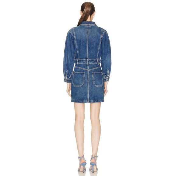 MOTHER Batwingtab Cinch Waist Dress Beer Me M - Picture 3 of 8